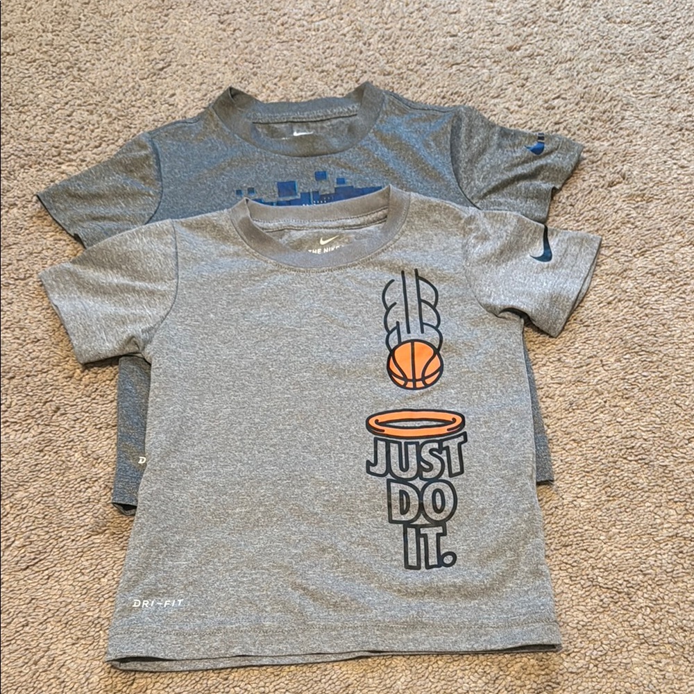Nike Little Boy’s Gray T-Shirts - Set of 2